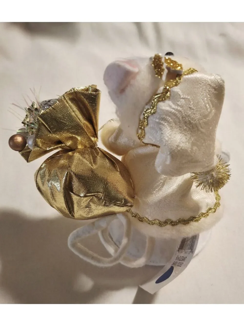 6-Inch Annalee Elegant Santa Mouse Figurine With Gold Accents 2013 Collectable
